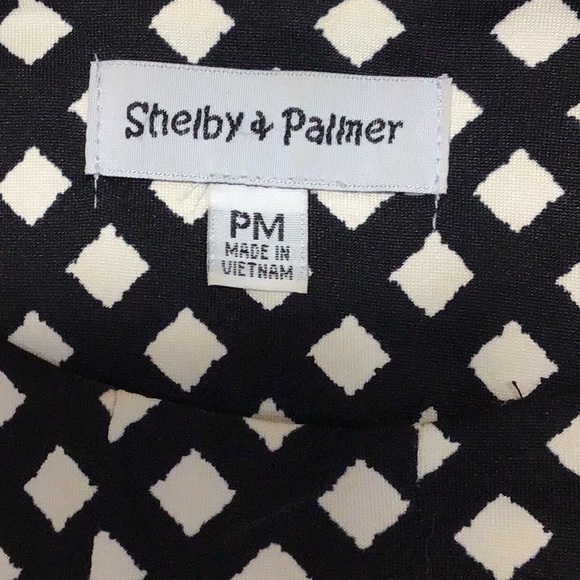 CUTE BLK & WHITE PRINT SHORT SLEV DRESS PM - Picture 6 of 10